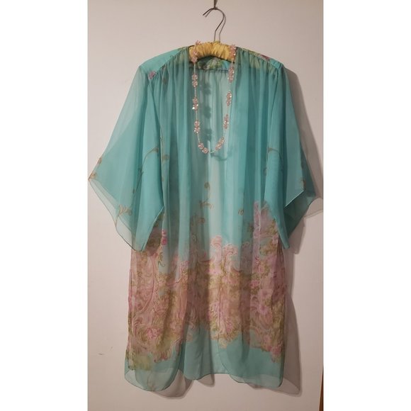 Chiffon Sheer Floral Duster - Picture 1 of 1